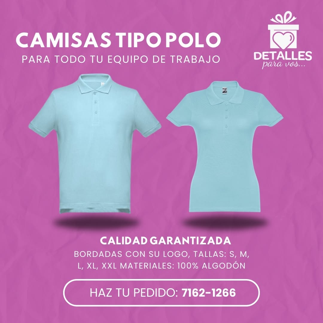 Polos con logo bordado